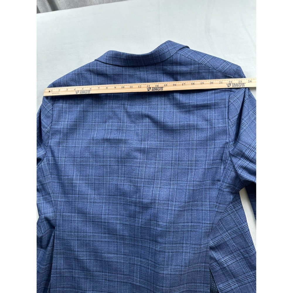 Shaquille Oneal XLG Mens Blue Plaid Suit Separate Blazer Jacket - Picture 10 of 12